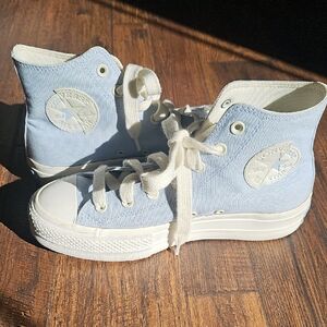 Converse Light Blue High-Top Sneakers